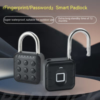 Fingerprint Lock Padlock Household Waterproof Password Cabinet Anti-theft Door Lock APP