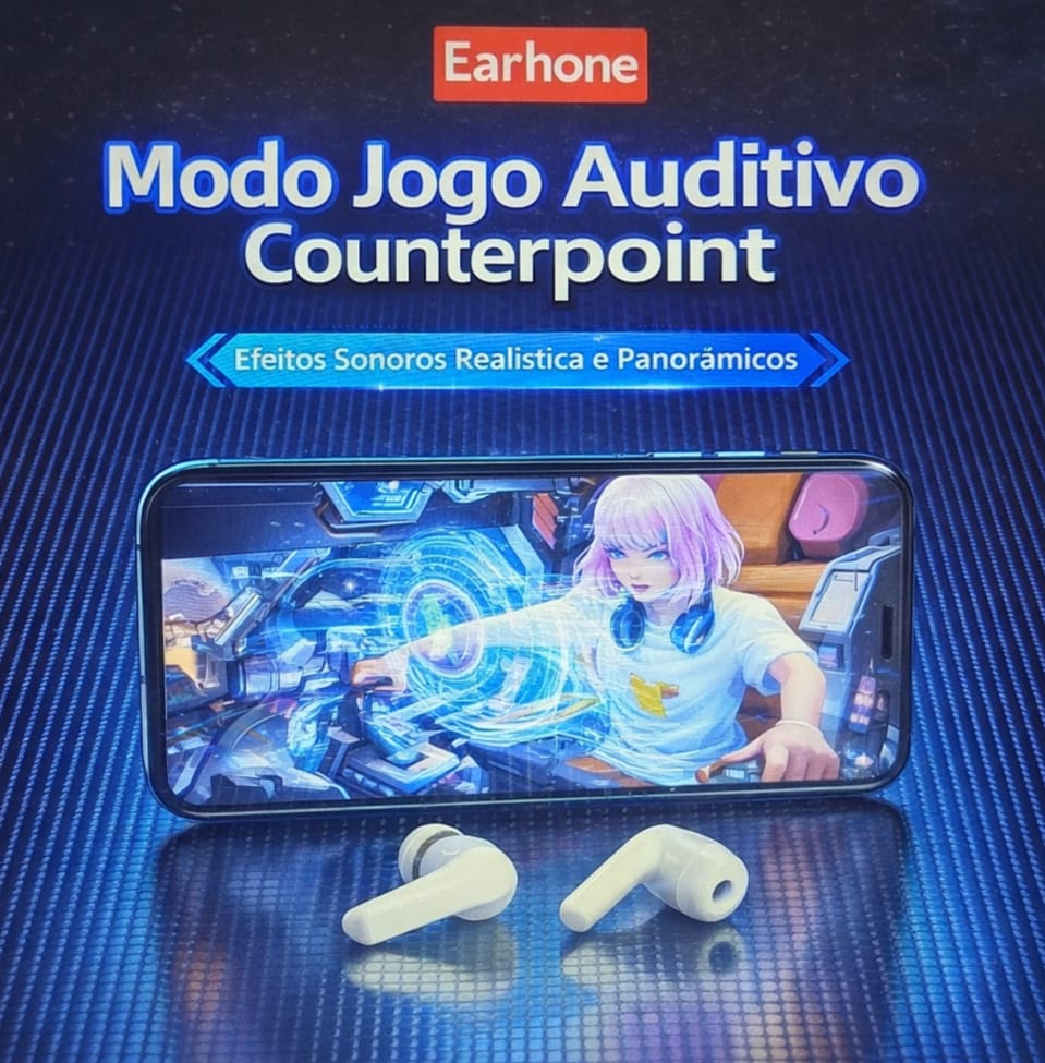 (2026)-Fone de Ouvido Bluetooth 5.3 ThinkPlus – Som potente, conexão rápida e design gamer